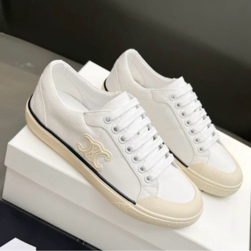 White and Cream Sneakers